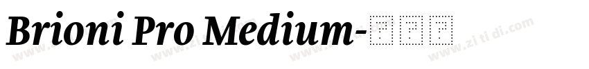 Brioni Pro Medium字体转换